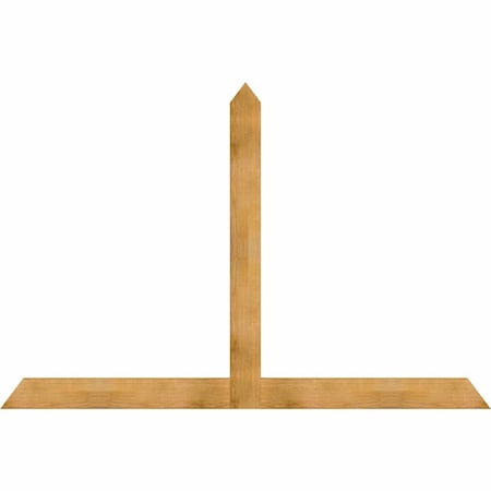 Ekena Millwork Portland Rough Sawn Timber Gable Bracket, Western Red Cedar, 96"W x 64"H x 2"D x 6"F, 16/12 Pitch GBW096X64X0206POR00RWR